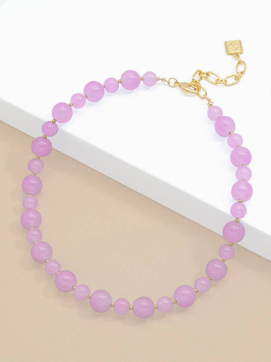 Multi-size Glass Bead Collar Necklace