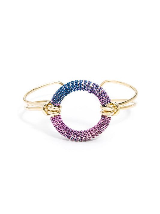 Ombre Chain Circle Cuff Bracelet