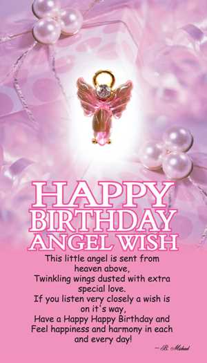 9202 Happy Birthday Angel Wish