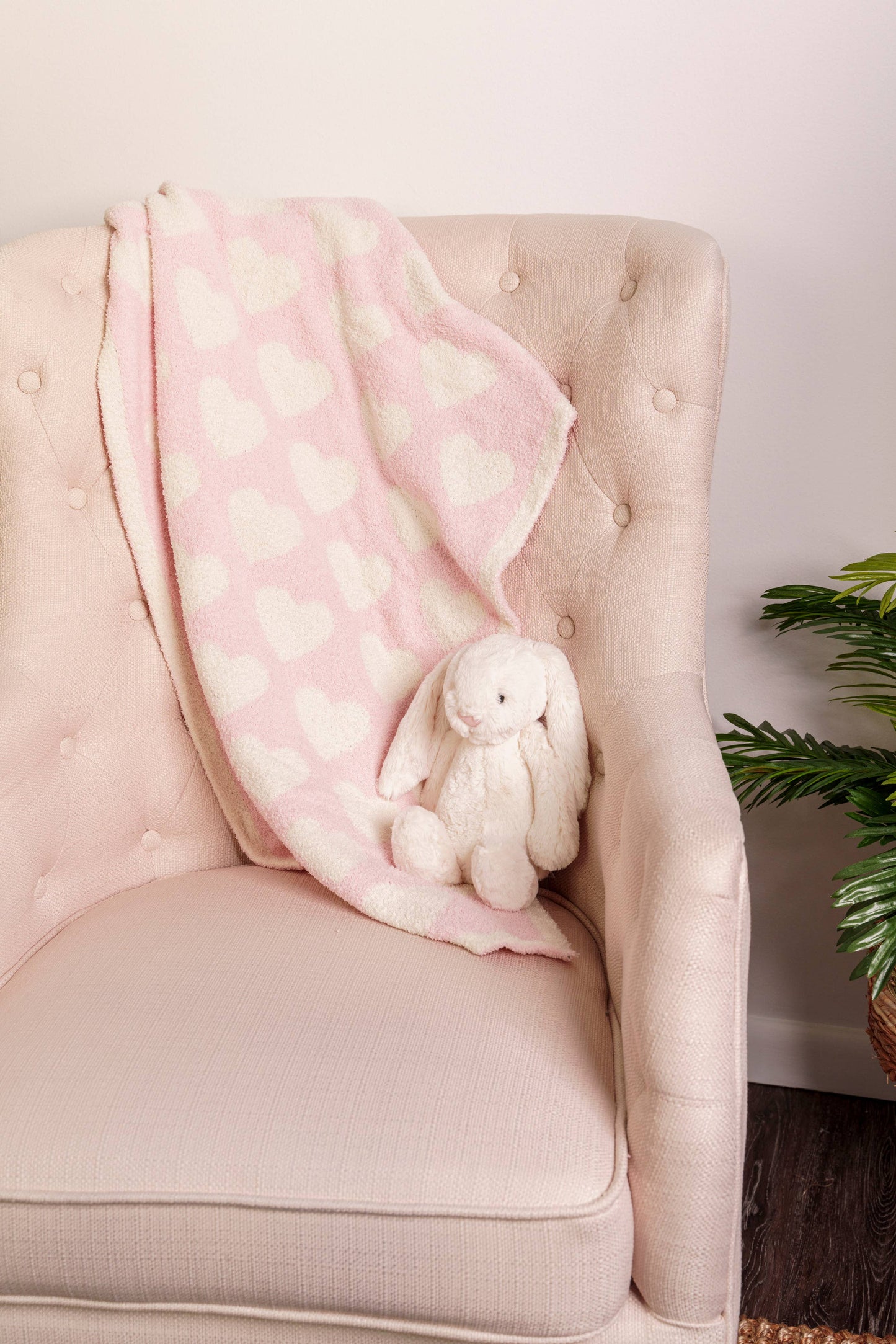 Luxury Cozy Baby Blankets - Pink Hearts