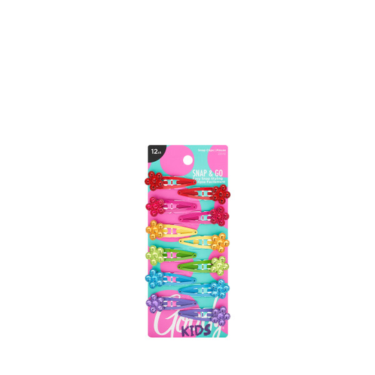 Girls Classics Jeweled Flower Contour Clip, 12 Ct