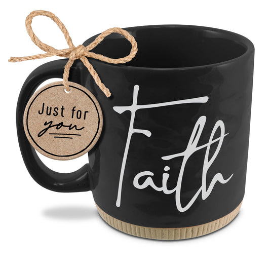 Dicksons - Coffeecup Powerful Words Faith Black16Oz