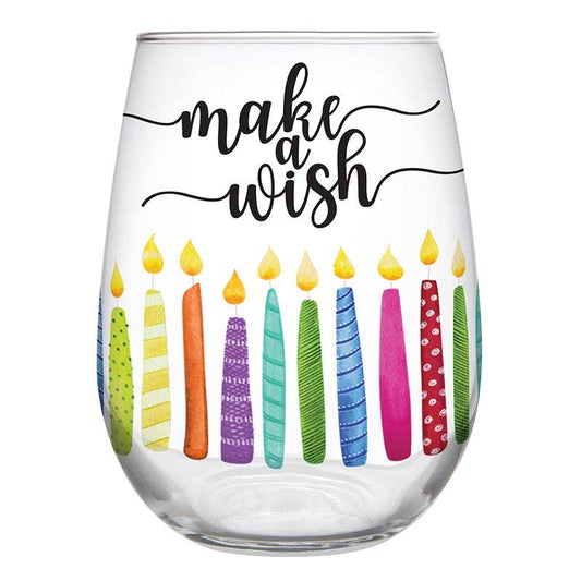 Stemless Wine Glass - Make A Wish