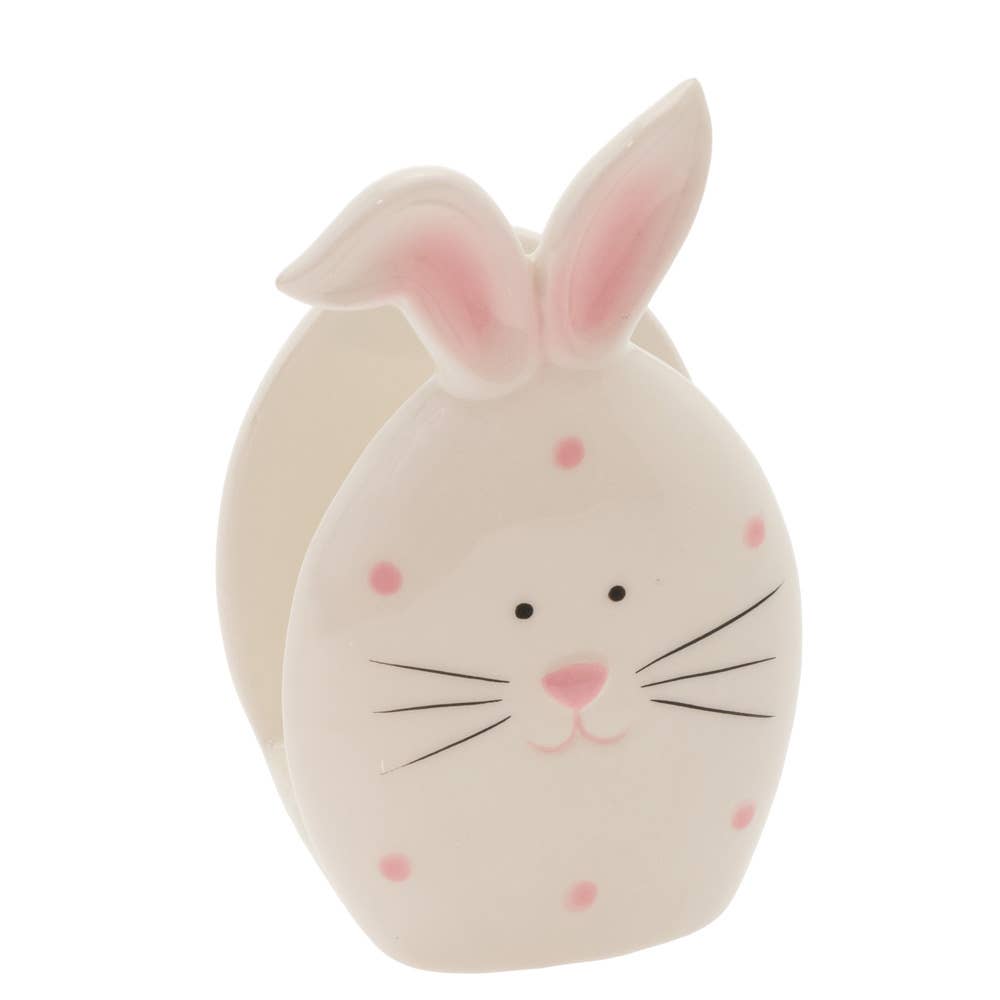 Silly Bunny Easter Ceramic Napkin Holder