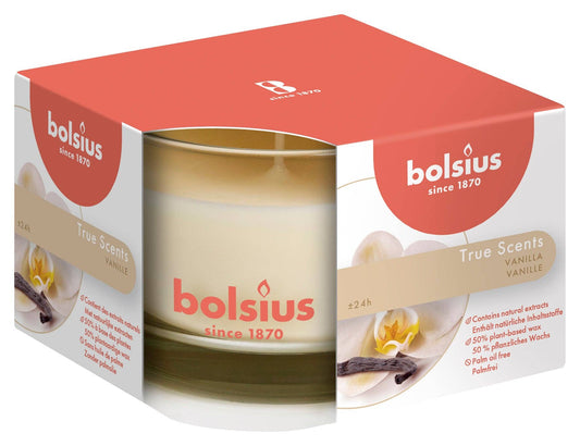 Vanilla Scented Candle - 3.5 x 2.5 Inches - 24 Hours Burn Time - Premium European Quality - 6 Fragranced Candles In Glass - **Sold Individually