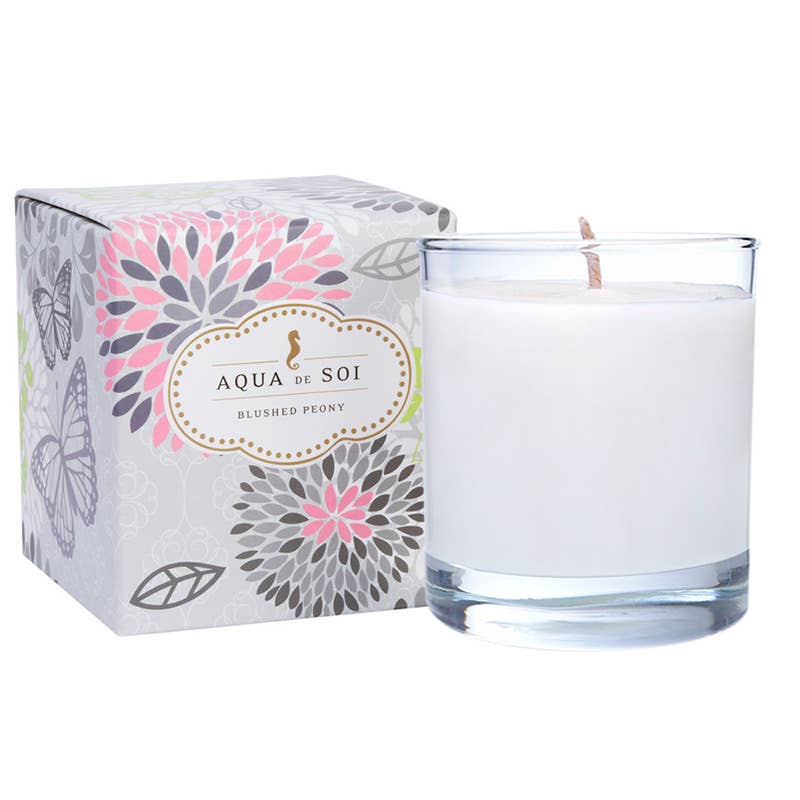 11 oz Blushed Peony Soy Candle in CLEAR glass