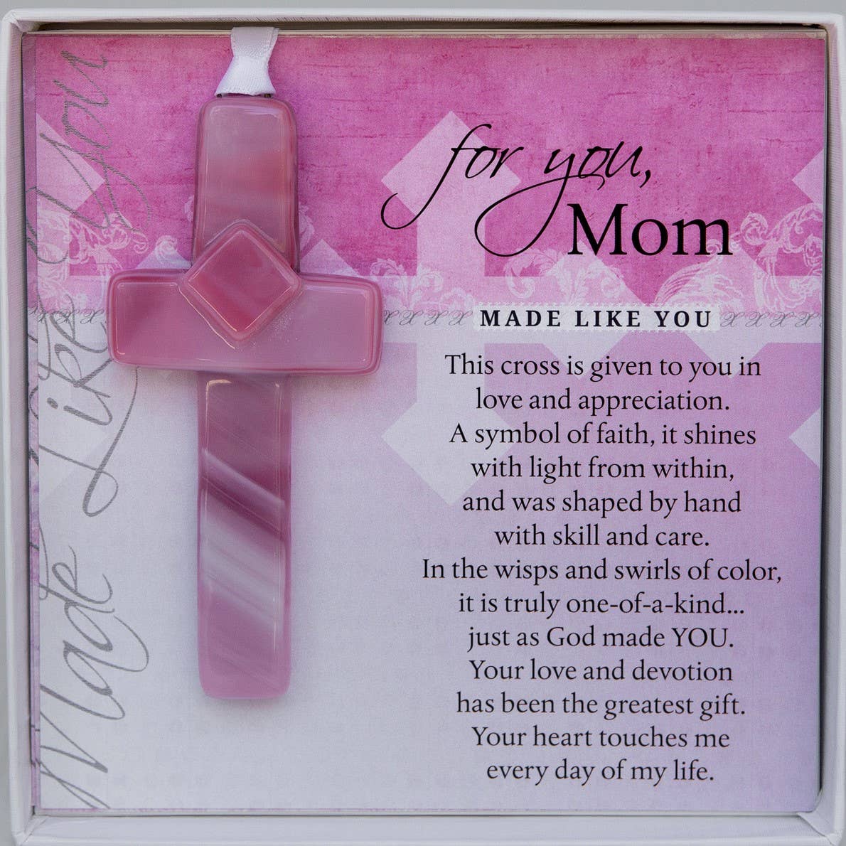 The Grandparent Gift Co. Inc. - My Mom Cross: Handmade Glass 4417