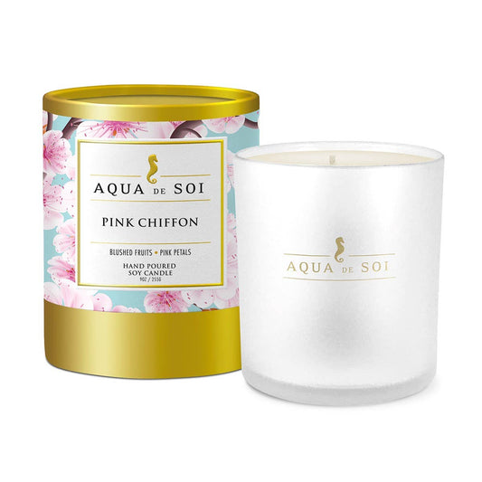 Aqua De SOi Pink Chiffon 9 Oz Luxe Boxed Candle