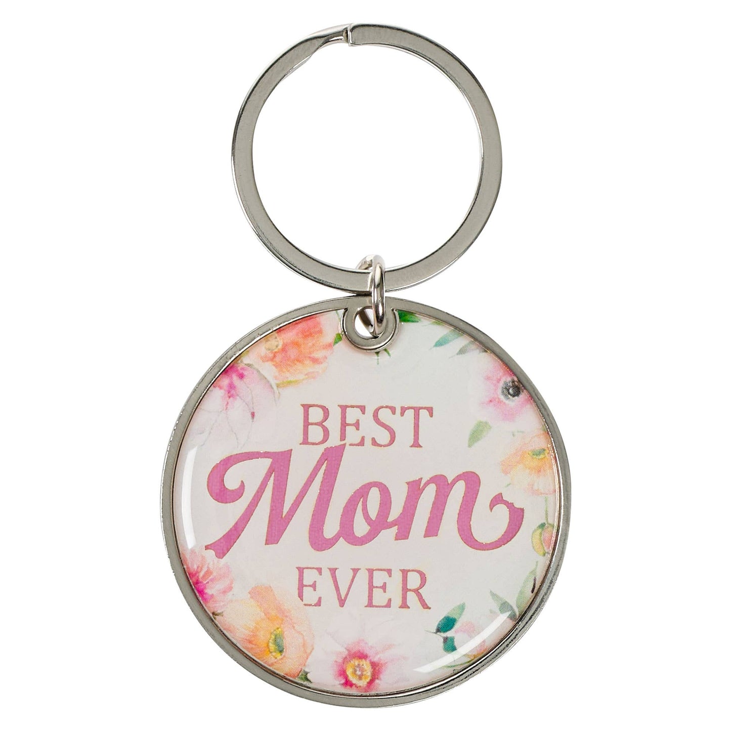 Best Mom Ever Epoxy-coated Metal Keychain - Numbers 6:24