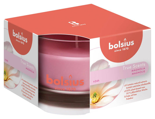 Magnolia Scented Candle - 3.5 x 2.5 Inches - 24 Hours Burn Time - Premium European Quality - 6 Fragranced Candles In Glass - **Sold Individually