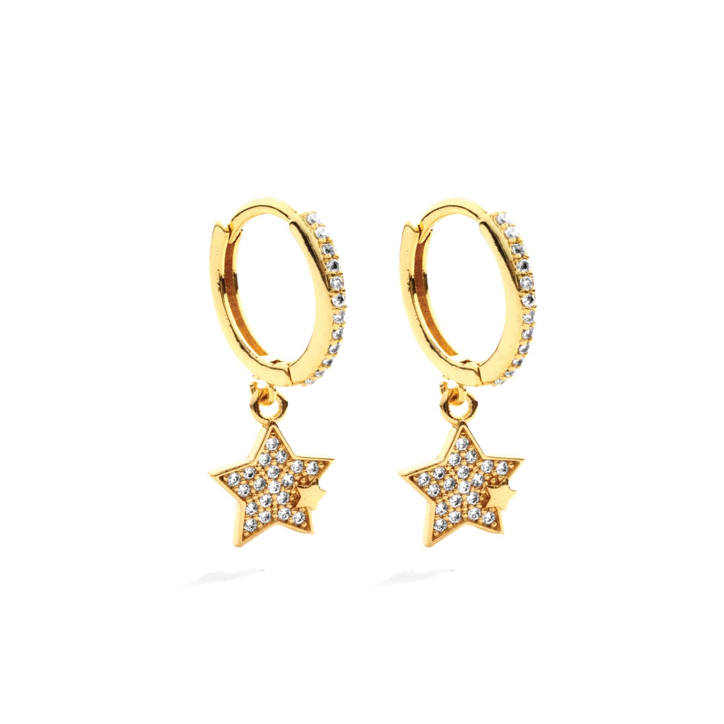 SALE - Pave Huggies, Star