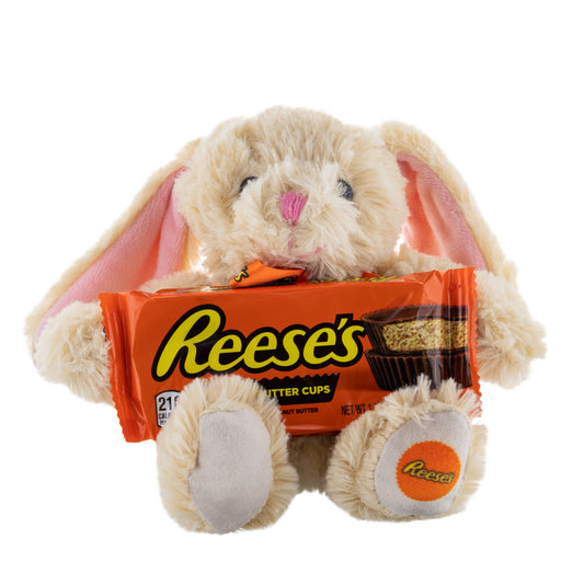 Reese's Long Ear Bunny Plush with Chocolate Bar