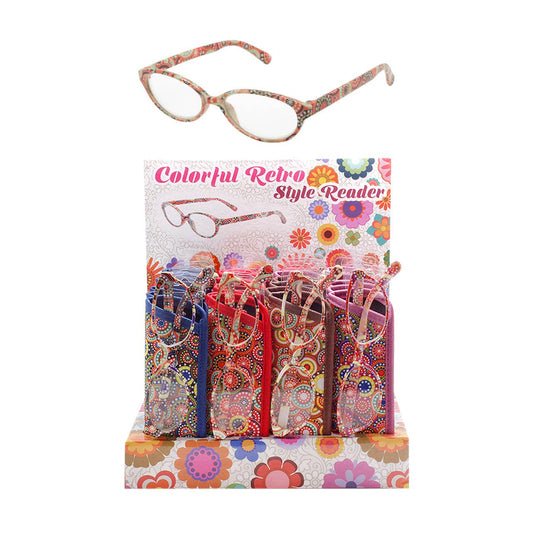 Ladies Reading Glasses Color Retro1 Pcs per Display